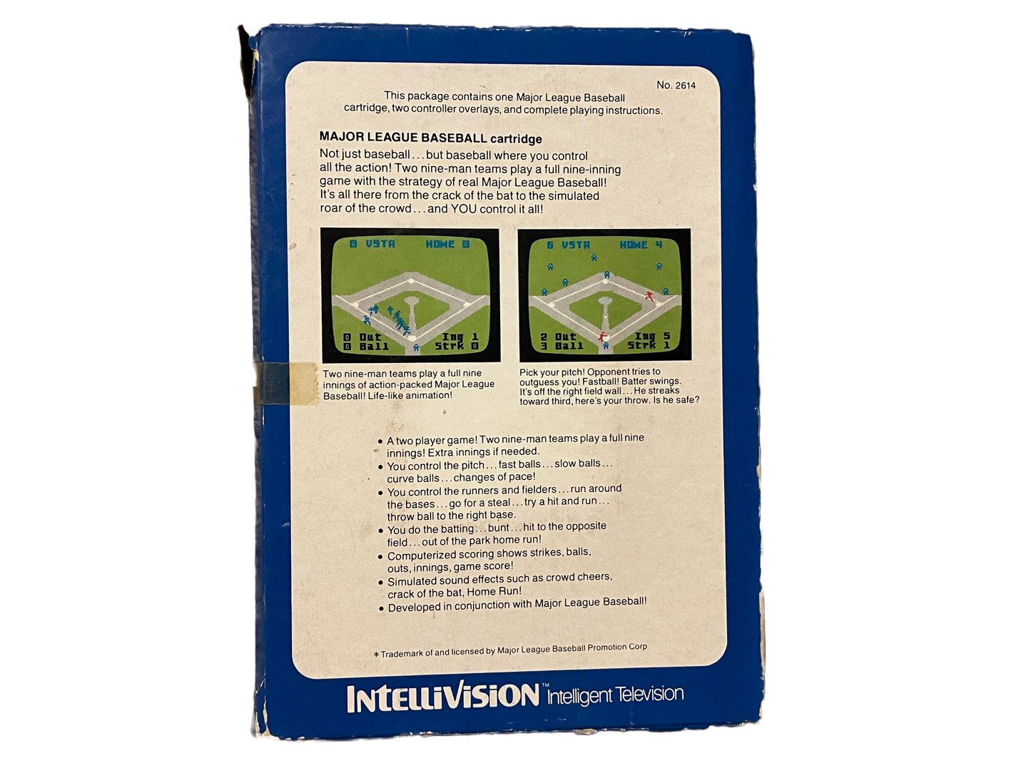 Major League Baseball Intellivision Video Game