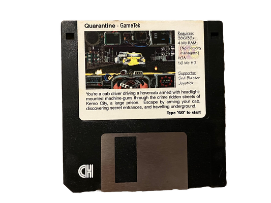 Quarantine Vintage PC MS Dos Game