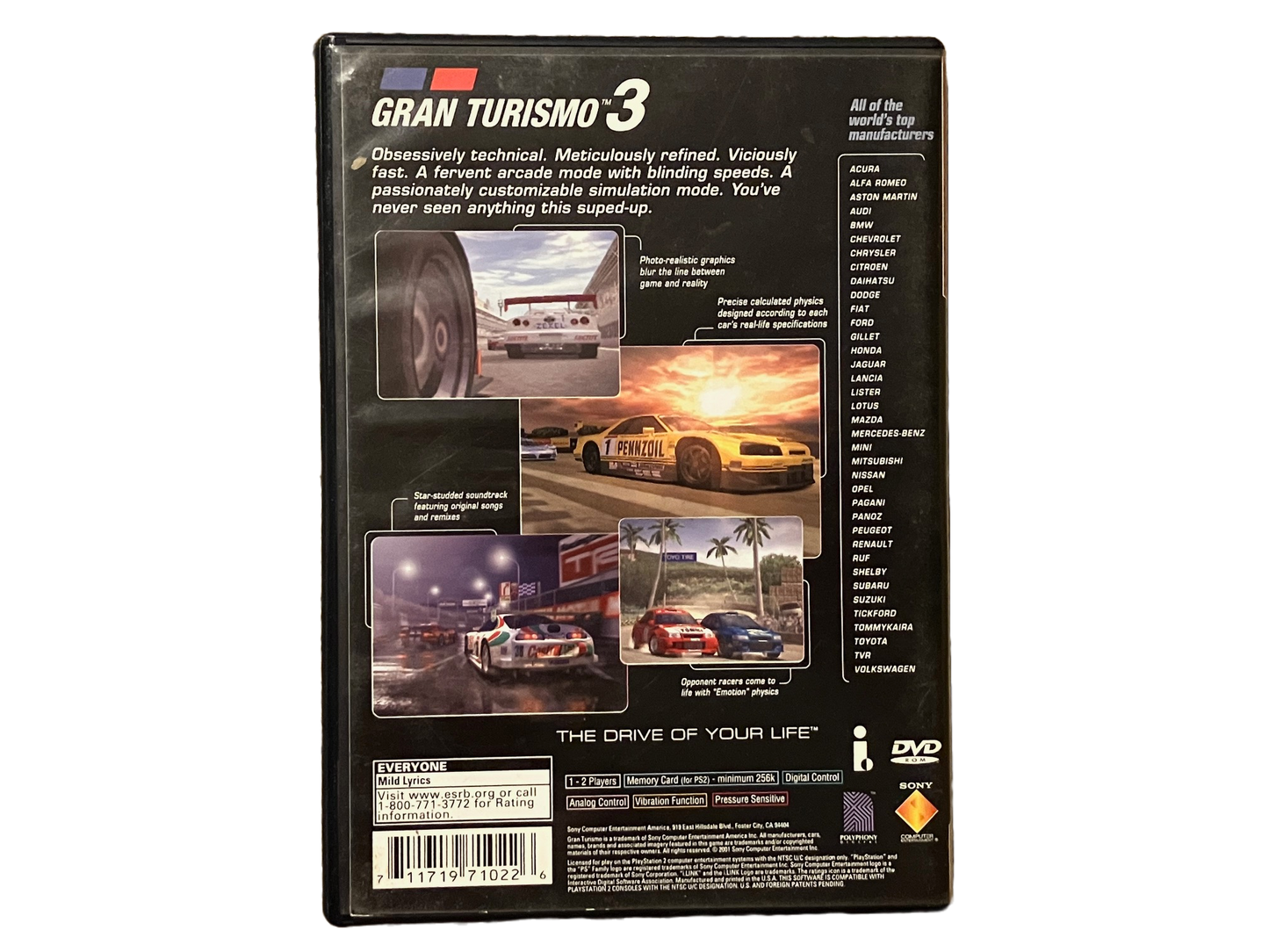 Gran Turismo 3 A-Spec Sony PlayStation 2 PS2 Complete