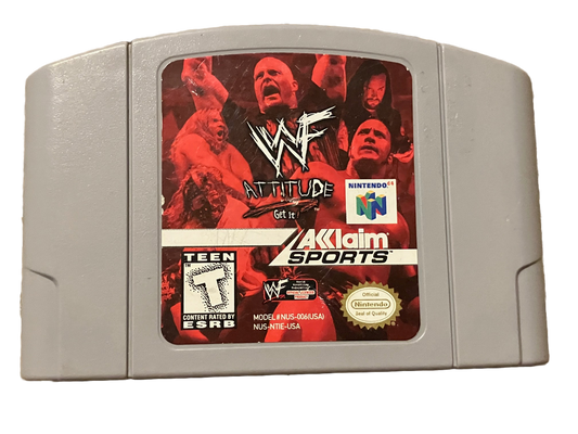 WWF Attitude Nintendo 64 N64 Video Game
