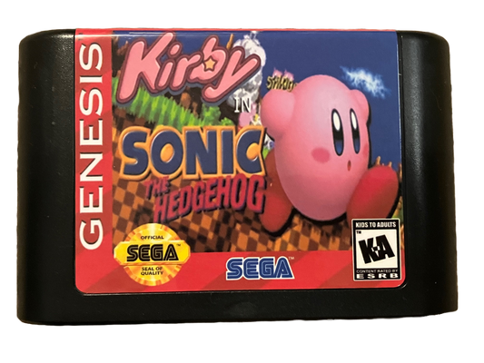 Kirby in Sonic The Hedgehog Sega Genesis Video Game.