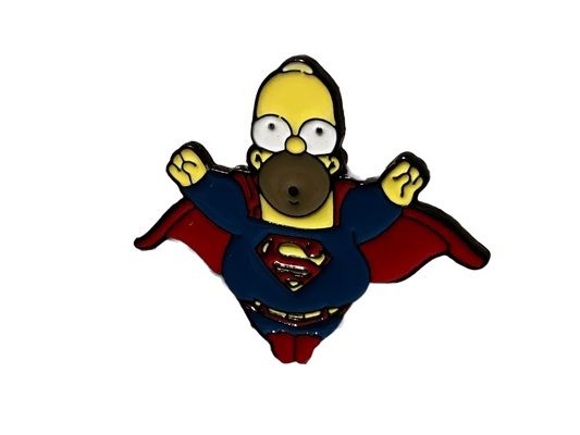 Homer Simpson Superman Enamel Pin