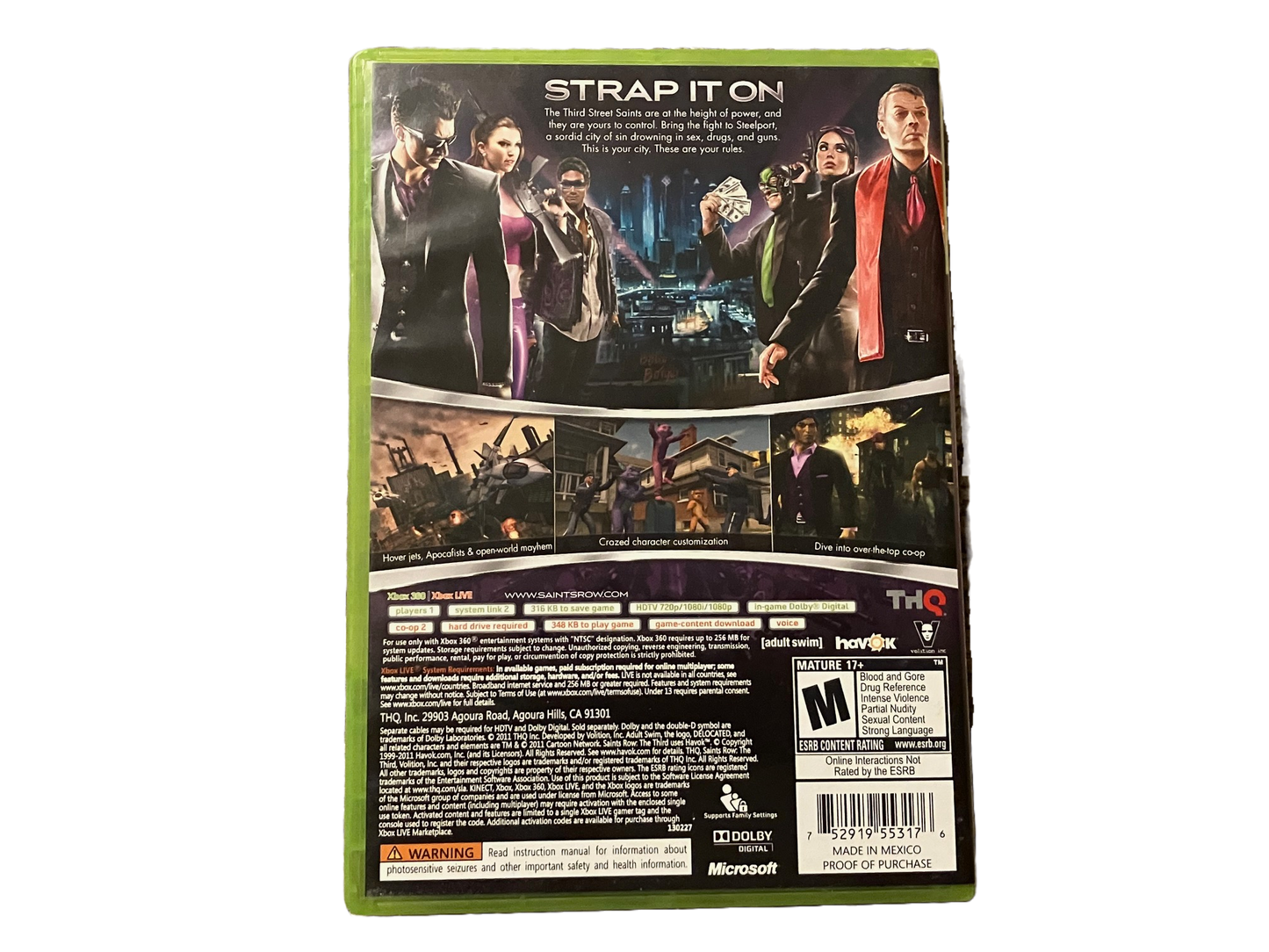 Saints Row The Third Xbox 360 Complete