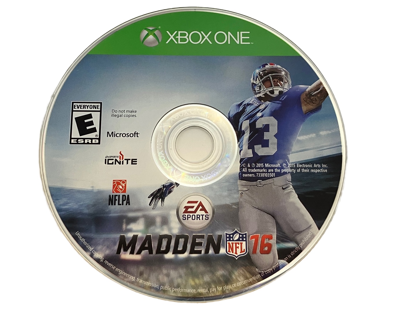 Madden 16 Xbox One Game. Disc Only.