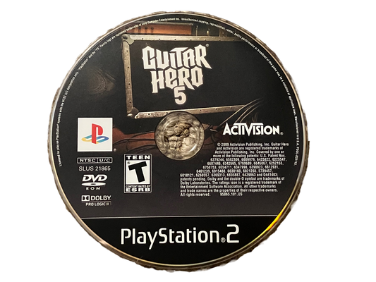 Guitar Hero 5 Sony PlayStation 2 PS2 Disc Only