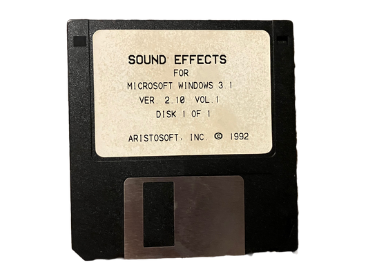 Sound Effects for Microsoft Windows 3.1 Vintage PC MS Dos Floppy