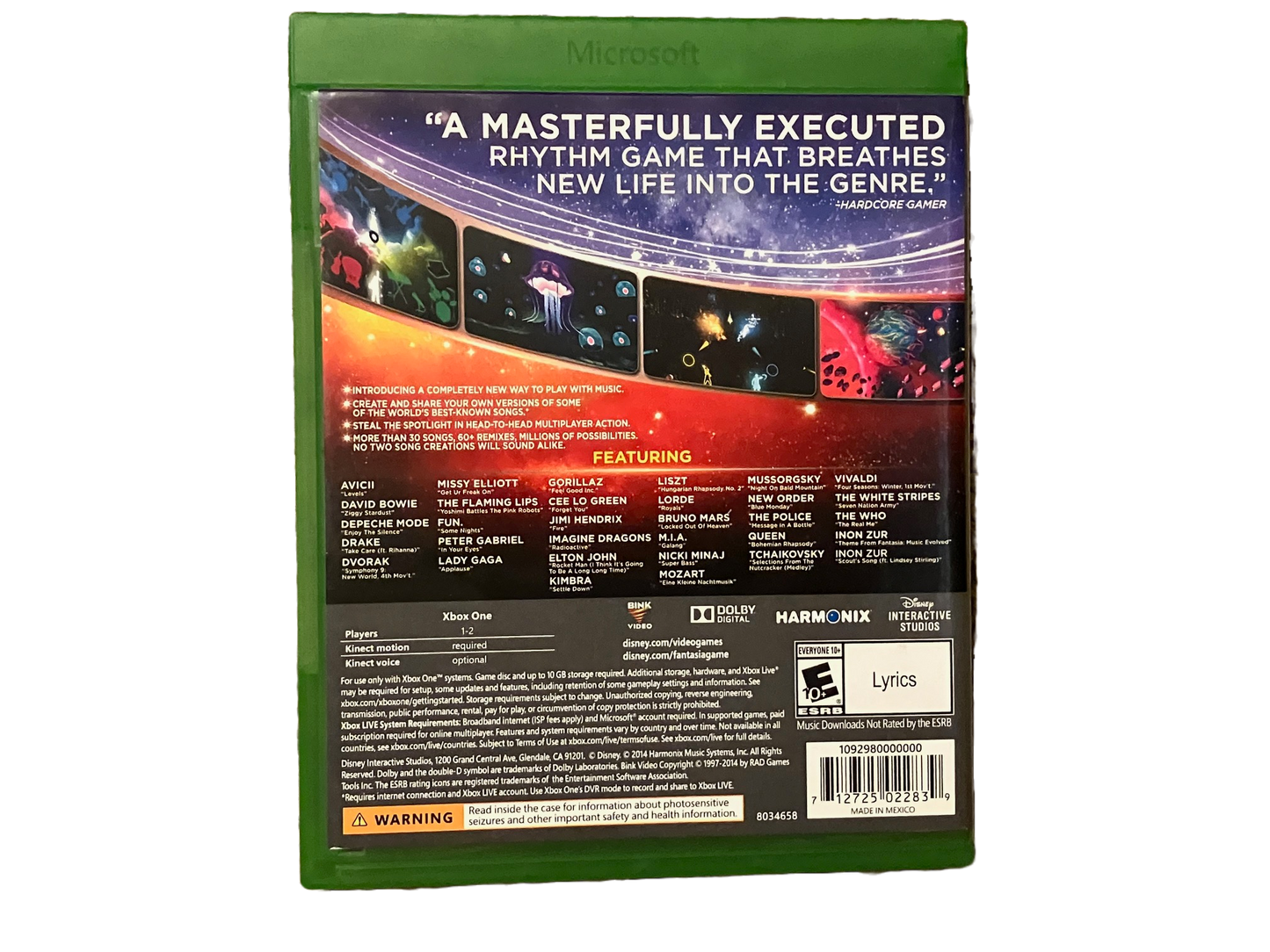 Fantasia Music Evolved Xbox One Game