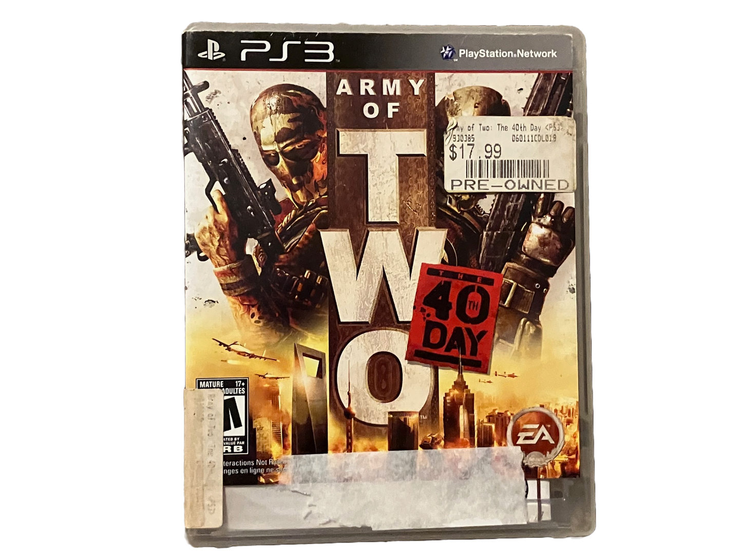 Army of Two The 40th Day Sony PlayStation 3 PS3 Complete