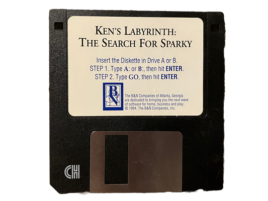 Ken's Labyrinth The Search For Sparky Vintage PC MS Dos Floppy