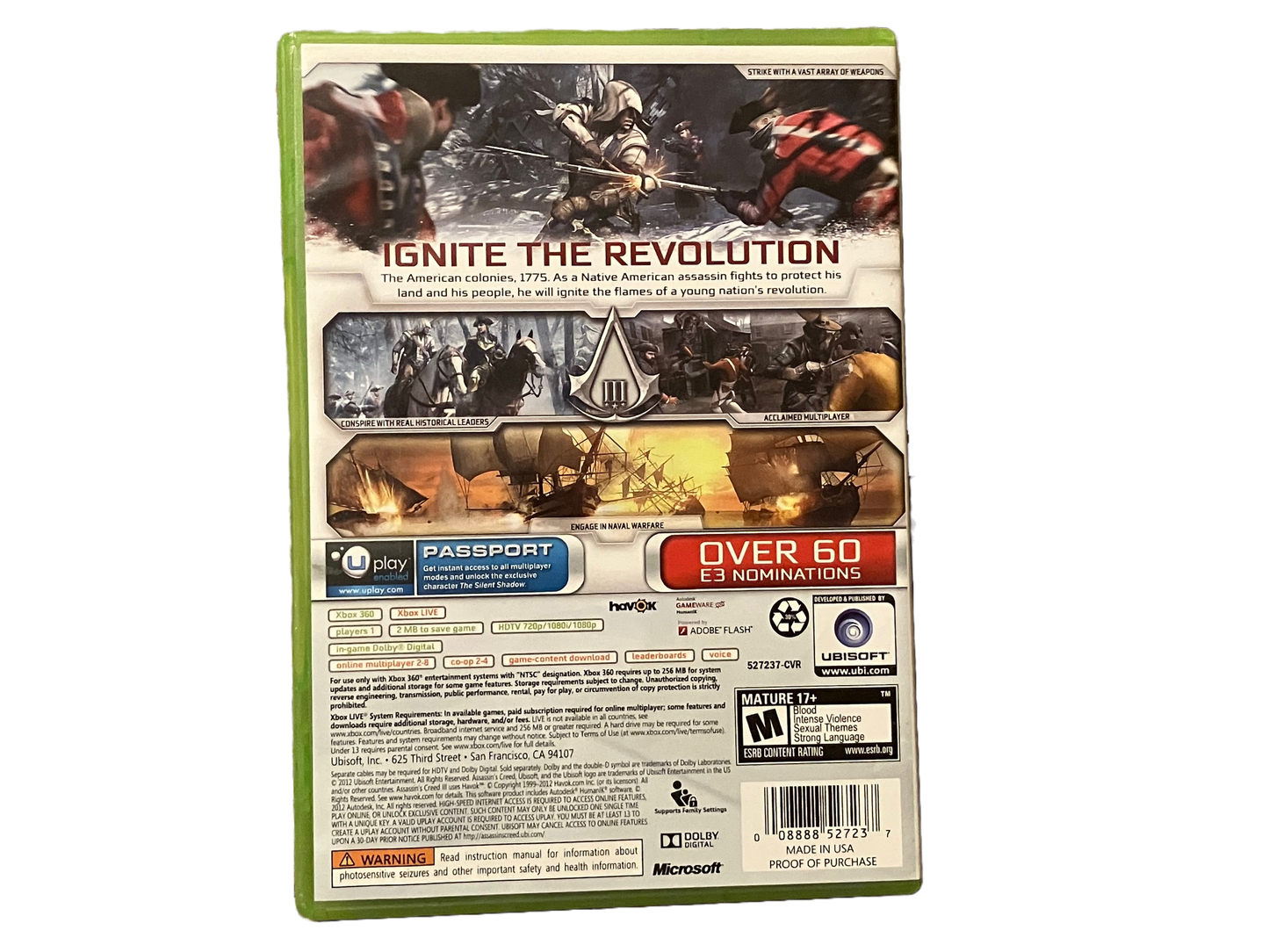 Assassins Creed III Xbox 360 Complete