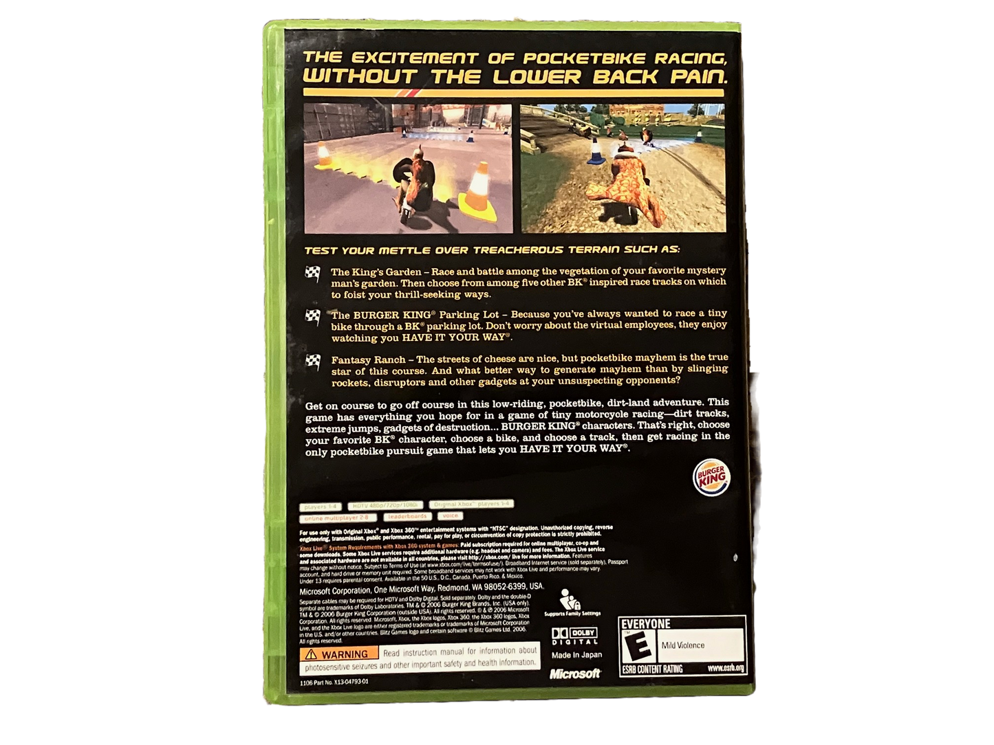 Pocket Bike Racer Original Xbox Complete