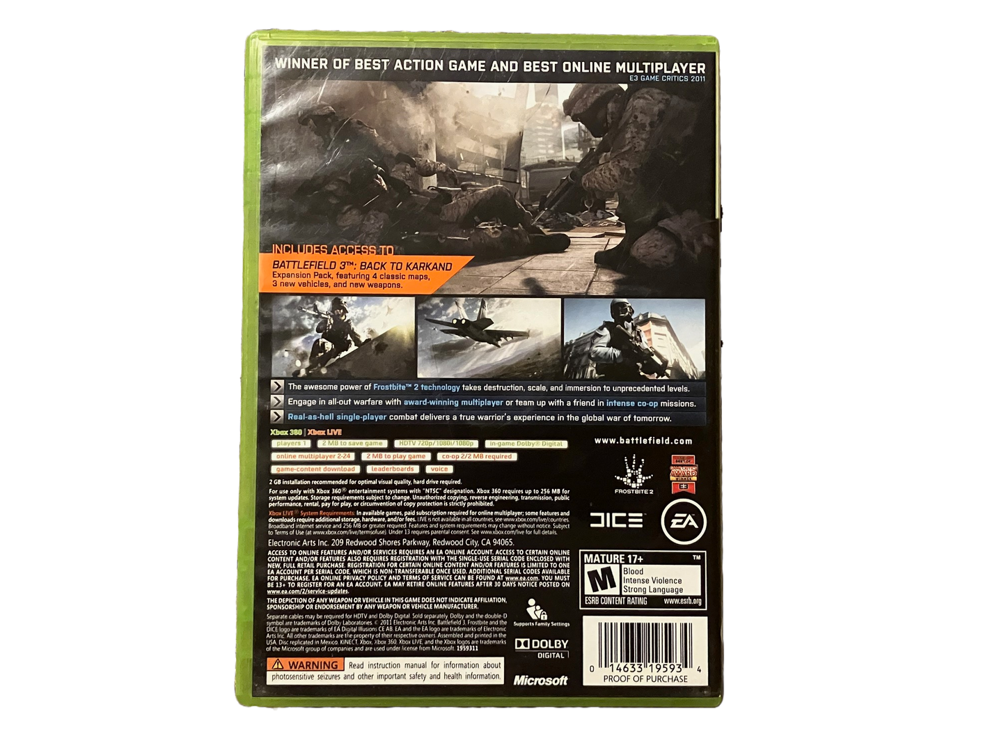 Battlefield 3 Limited Edition Xbox 360. Complete