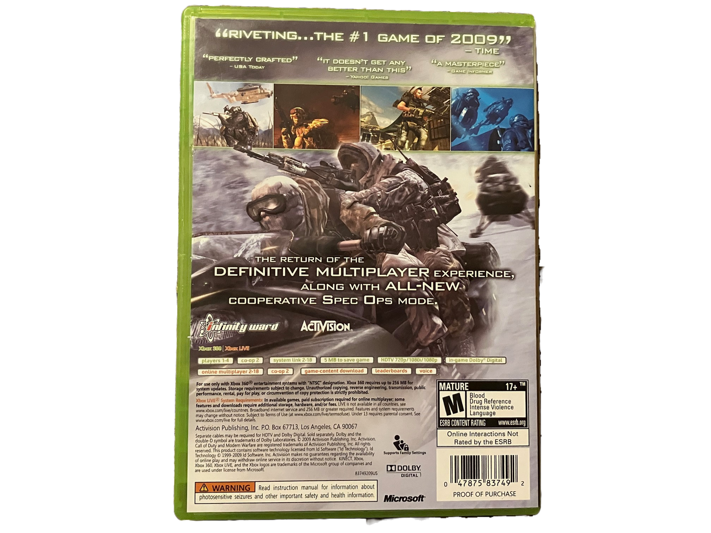 Call of Duty Modern Warfare 2 Xbox 360 Complete