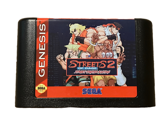 Streets of Rage 2 Street Fighter Edition Sega Genesis Video Game