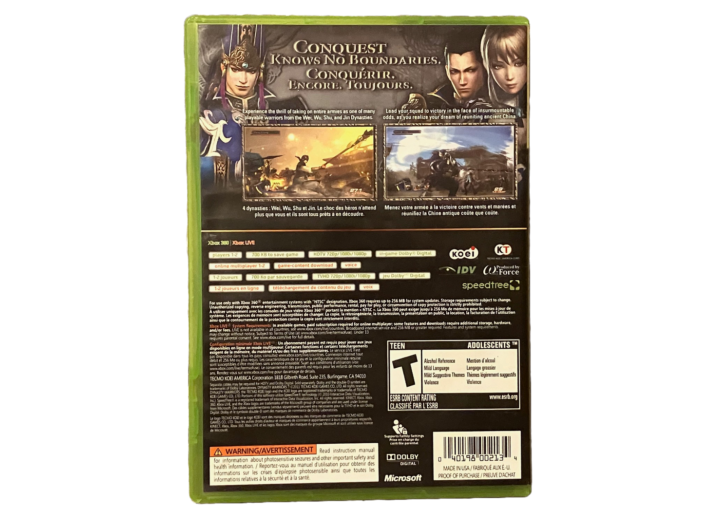 Dynasty Warriors 7 Xbox 360 Complete