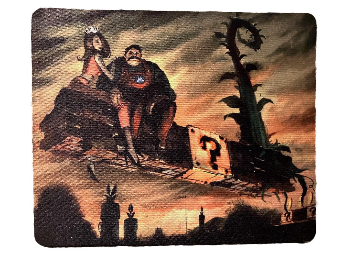 Mario & Peach Custom Mouse Pad