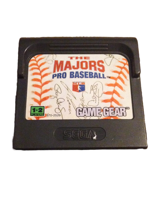 The Majors Pro Baseball Sega Game Gear Video Game