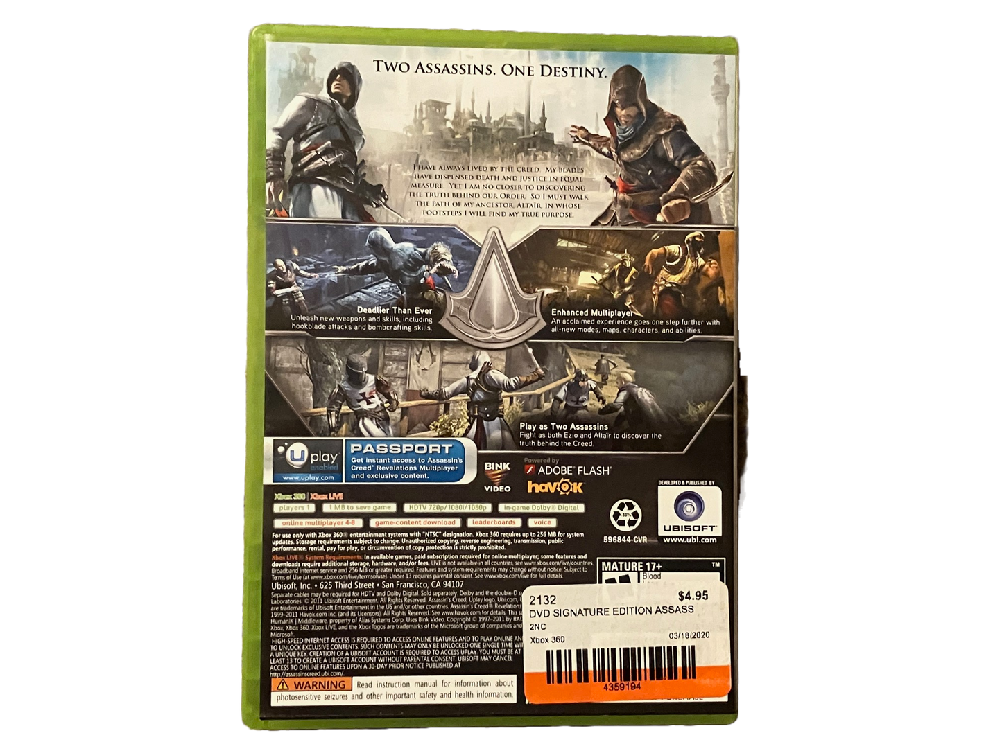 Assassins Creed Revelations Xbox 360. Complete.