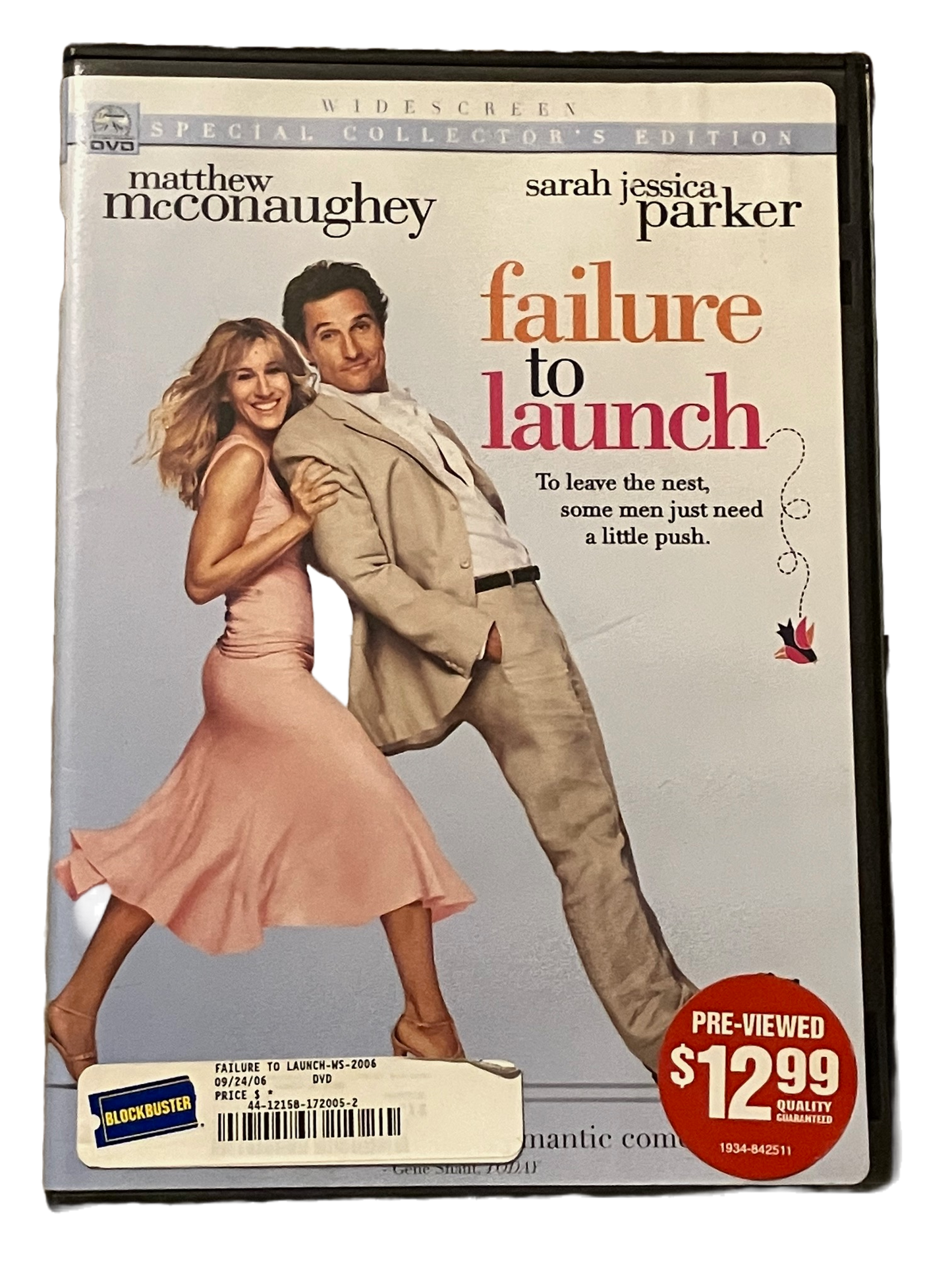 Failure To Launch Used DVD Movie. Sarah Jessica Parker & Matthew McConaughey