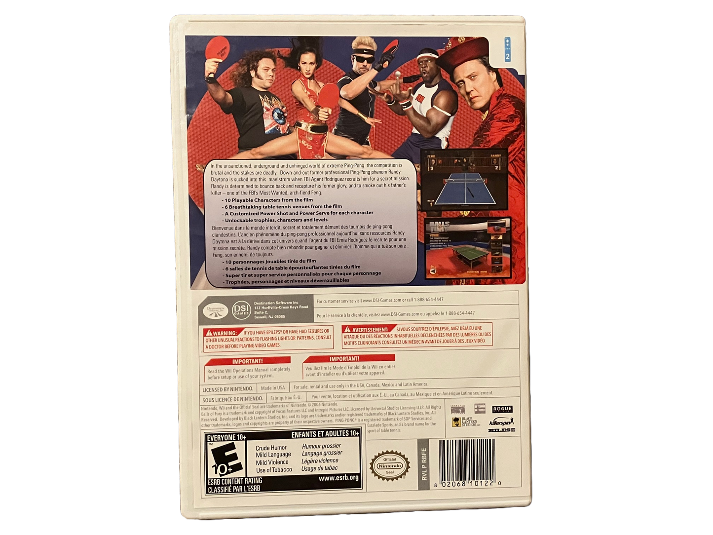 Balls of Fury Nintendo Wii Complete