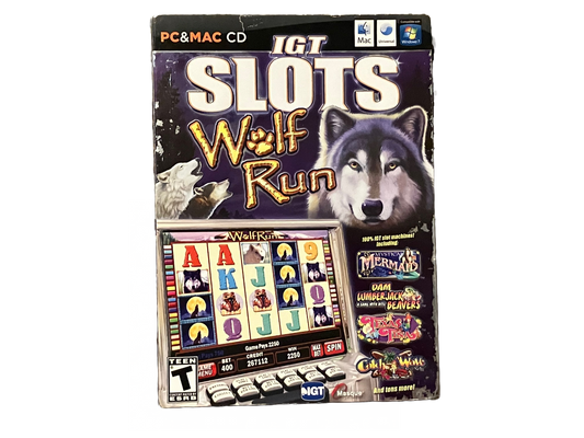IGT Slots Wolf Run PC/MAC CD Rom Game.