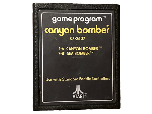 Canyon Bomber (Text Label) Atari 2600 Video Game