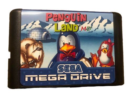 Penguin Land MD Sega Genesis Video Game.
