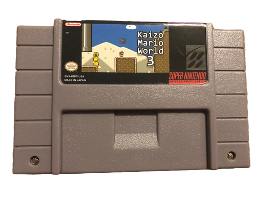 Kaizo Mario World 3 Super Nintendo SNES Video Game