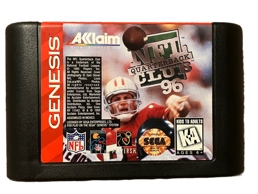 NFL Quarterback Club 96 Sega Genesis Video Game