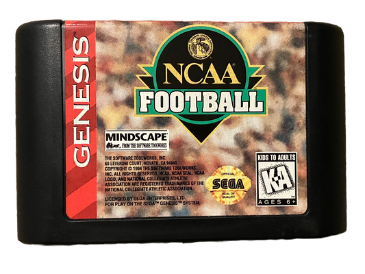 NCAA Football Sega Genesis Video Game
