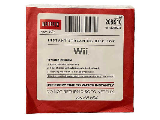 Netflix Instant Streaming Disc Nintendo Wii Complete