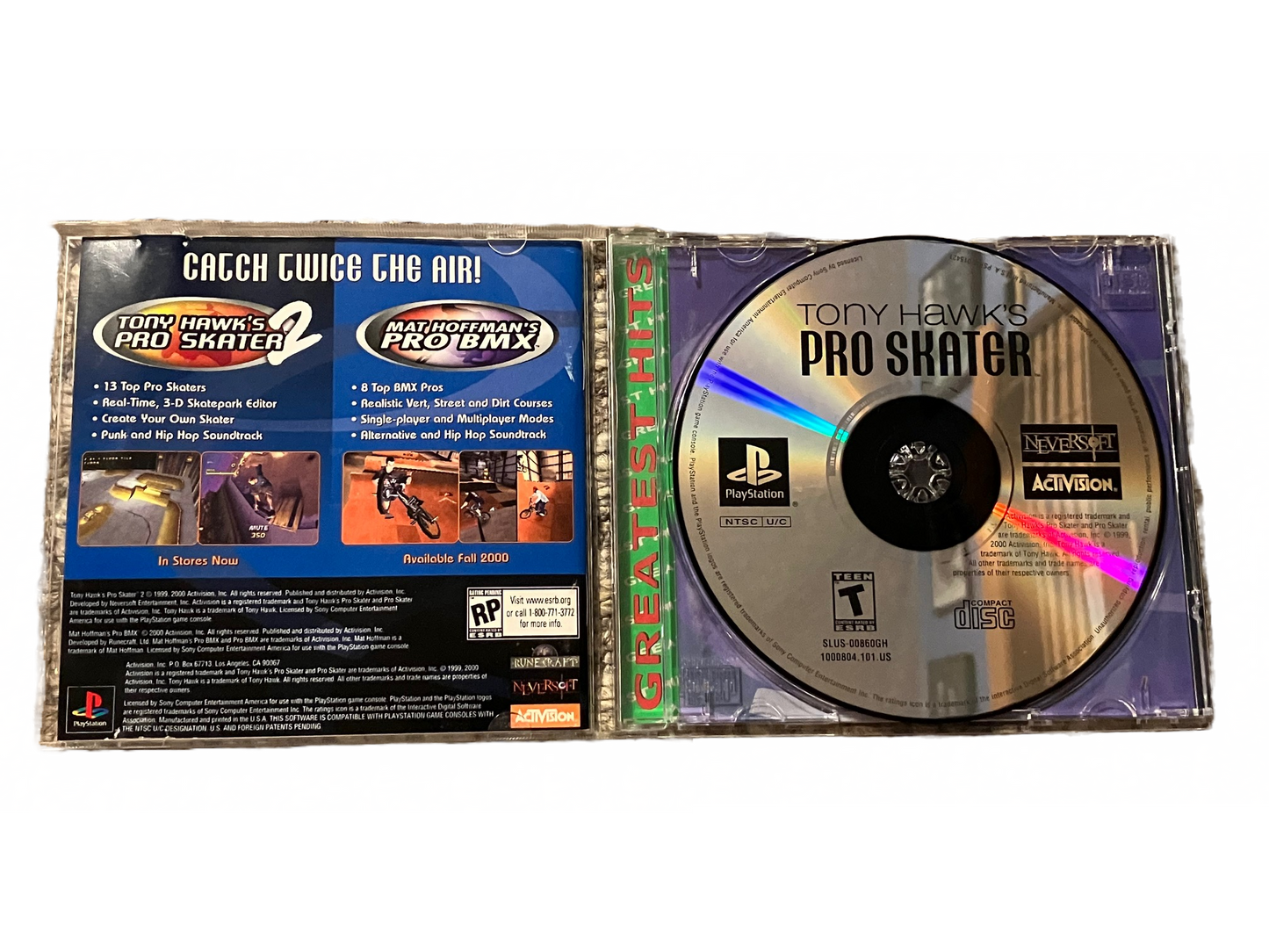 Tony Hawk's Pro Skater Sony PlayStation Video Game