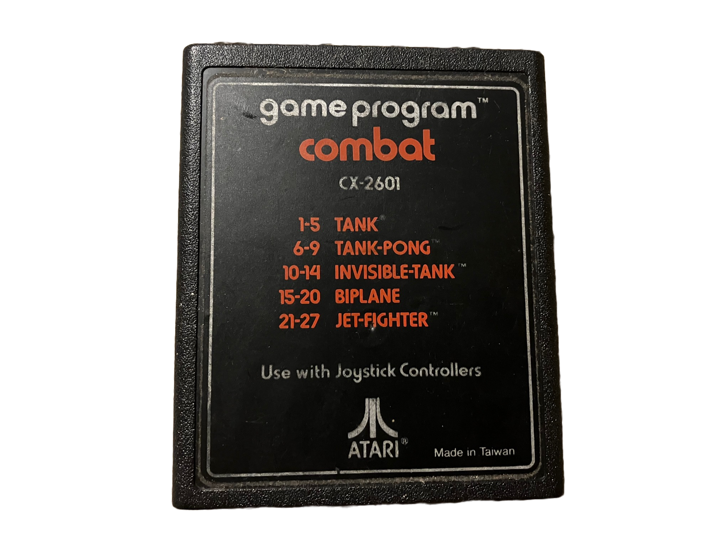 Combat Text Label Atari 2600 Video Game