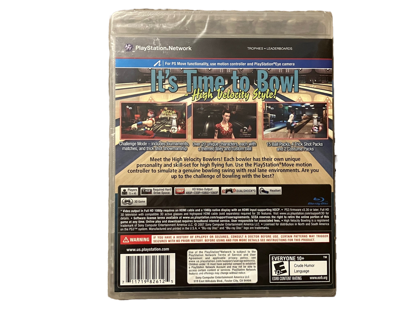 High Velocity Bowling Sony PlayStation 3 PS3 Sealed