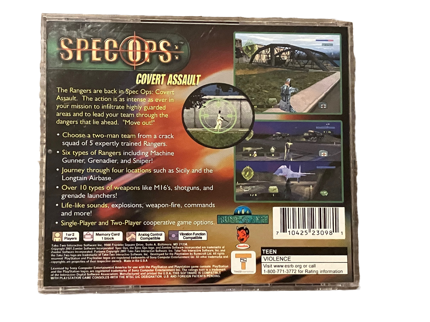 Spec Ops Covert Assault Sony PlayStation Complete