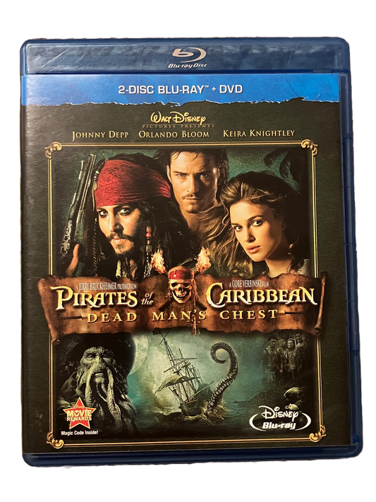 Pirates of the Caribbean Dead Man's Chest Used Blu Ray Movie.