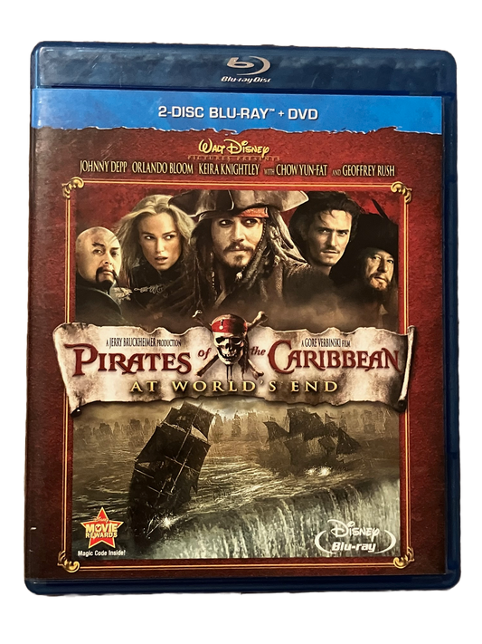 Pirates of the Caribbean The World's End Used Blu Ray Movie.