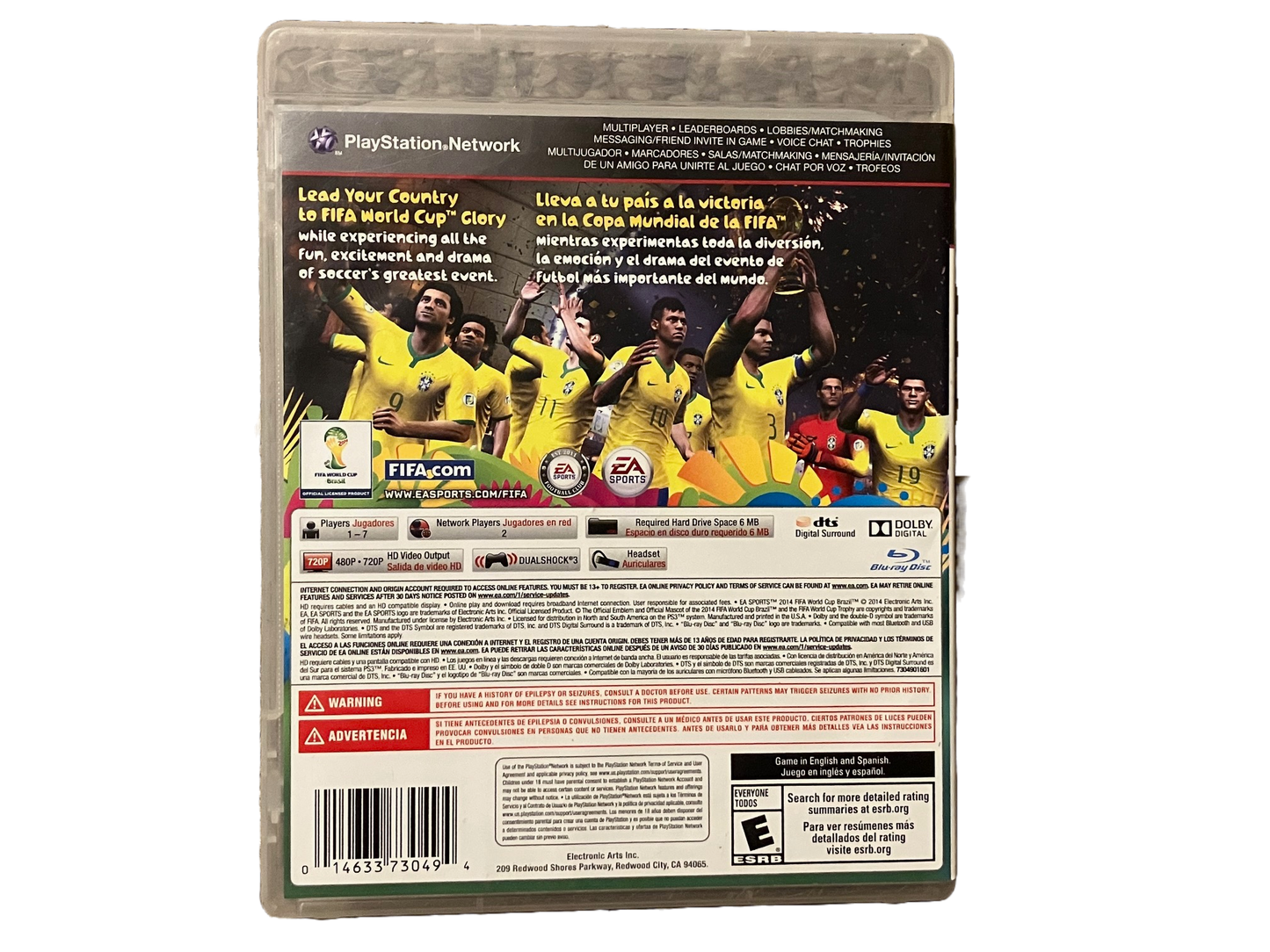 2014 FIFA World Cup Brazil Sony PlayStation 3 PS3 Complete