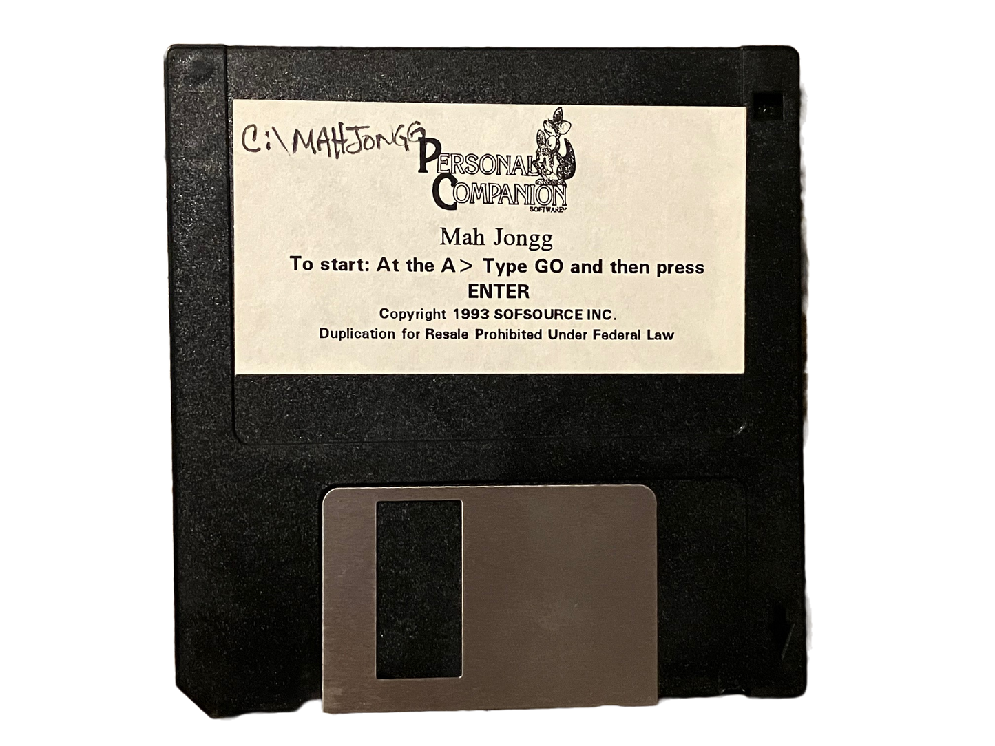 Personal Companion Mah Jongg Vintage PC MS DOS Game