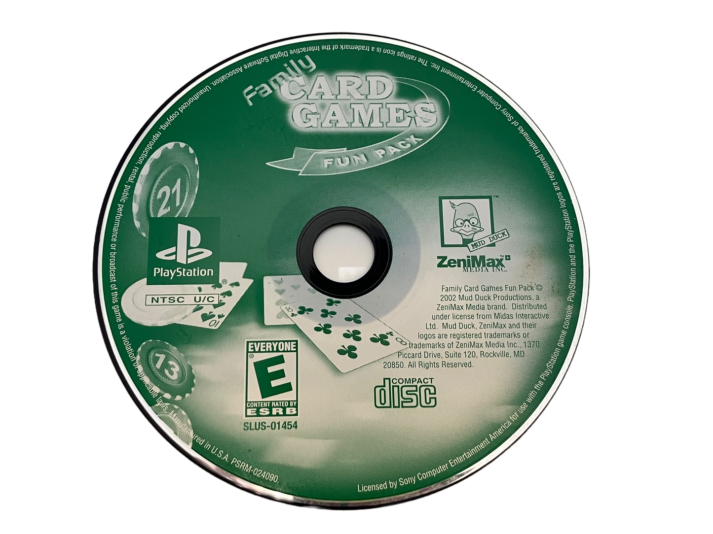 Family Card Games Fun Pack Sony PlayStation PS1