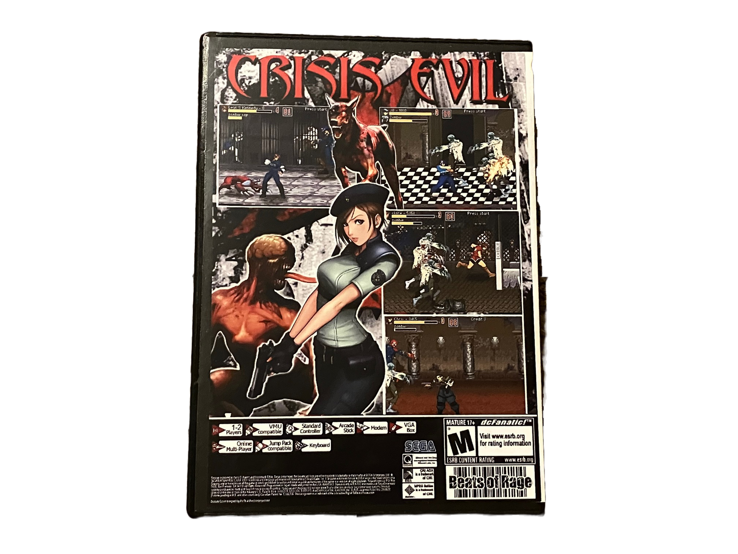 Crisis Evil Beats of Rage Sega Dreamcast Game