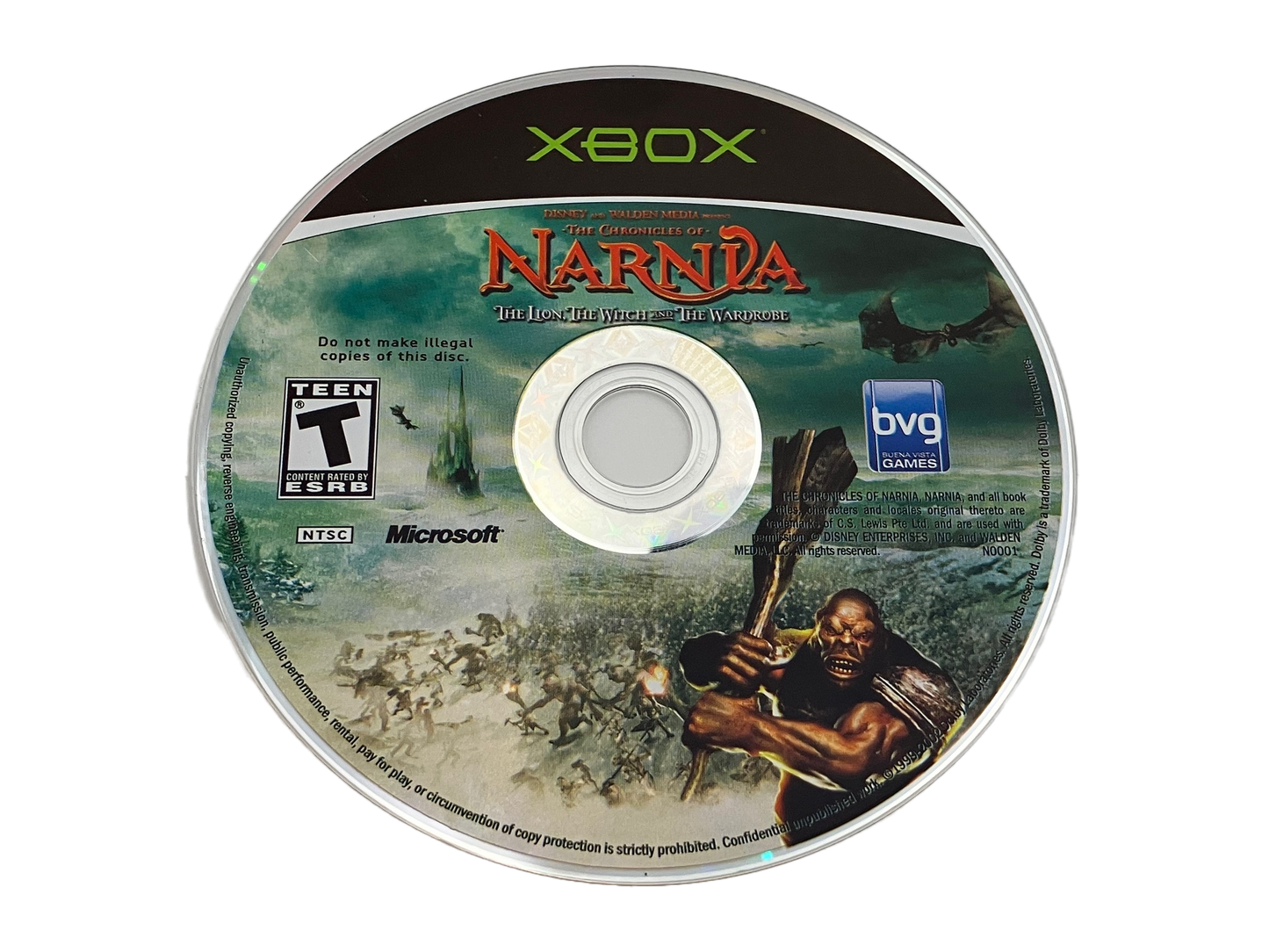 Chronicles of Narnia The Lion, the Witch, and the Wardrobe Original Xbox Disc Only.