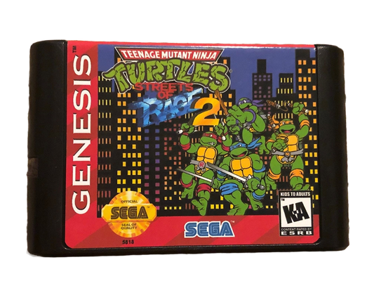Teenage Mutant Ninja Turtles in Streets of Rage 2 Sega Genesis Video Game