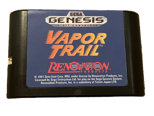 Vapor Trail Sega Genesis Video Game