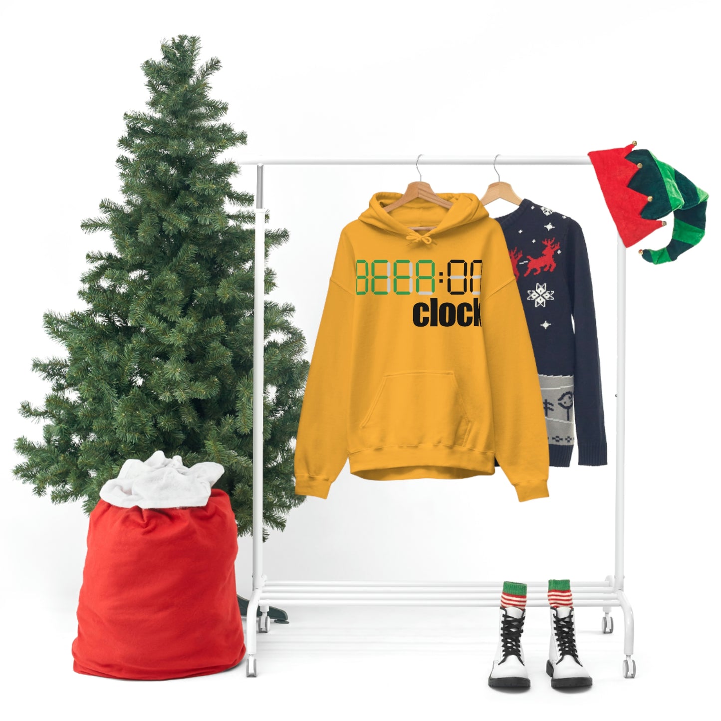 Beer on Clock Unisex Hooded Sweatshirt