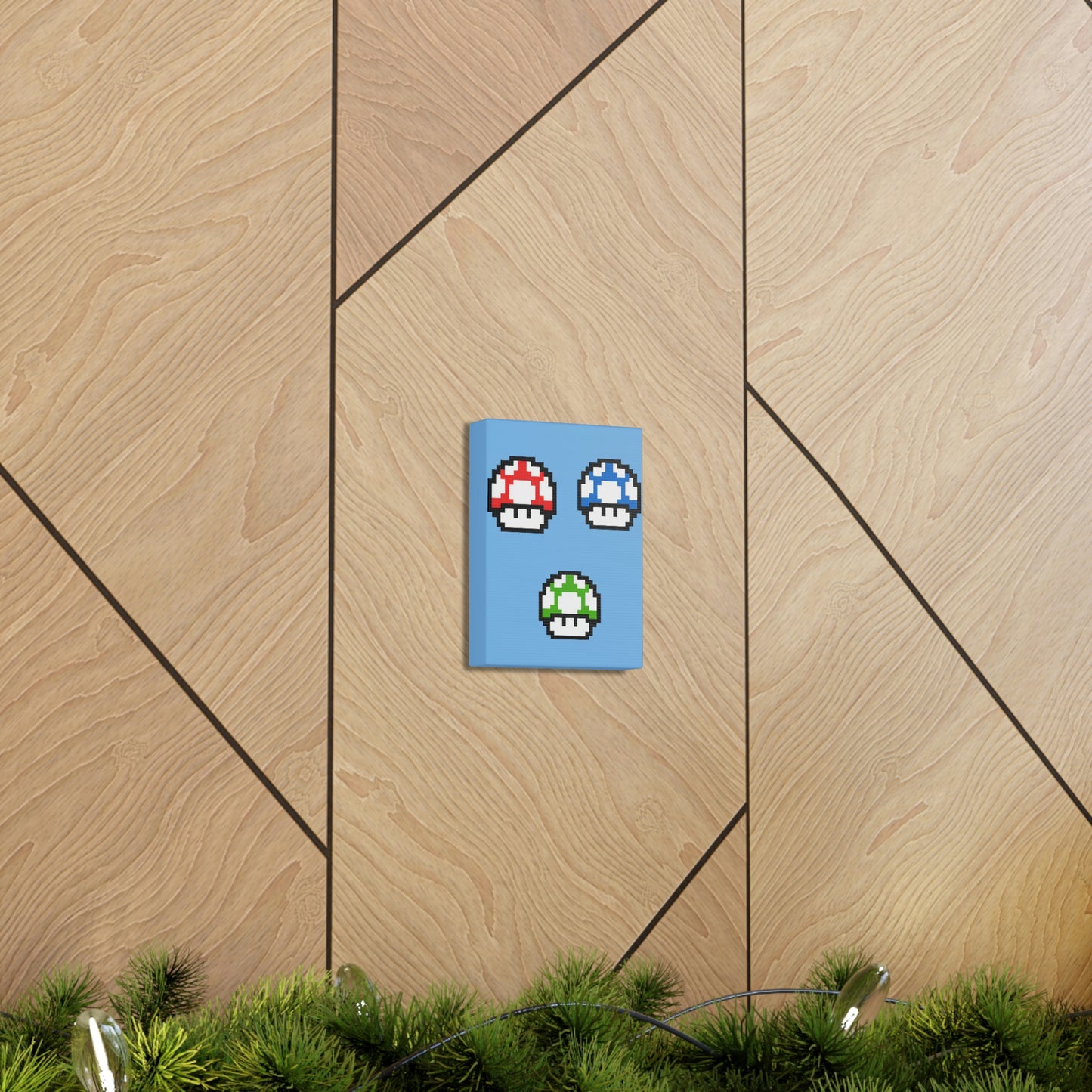 Mushroom 8 Bit Style Canvas Gallery Wraps