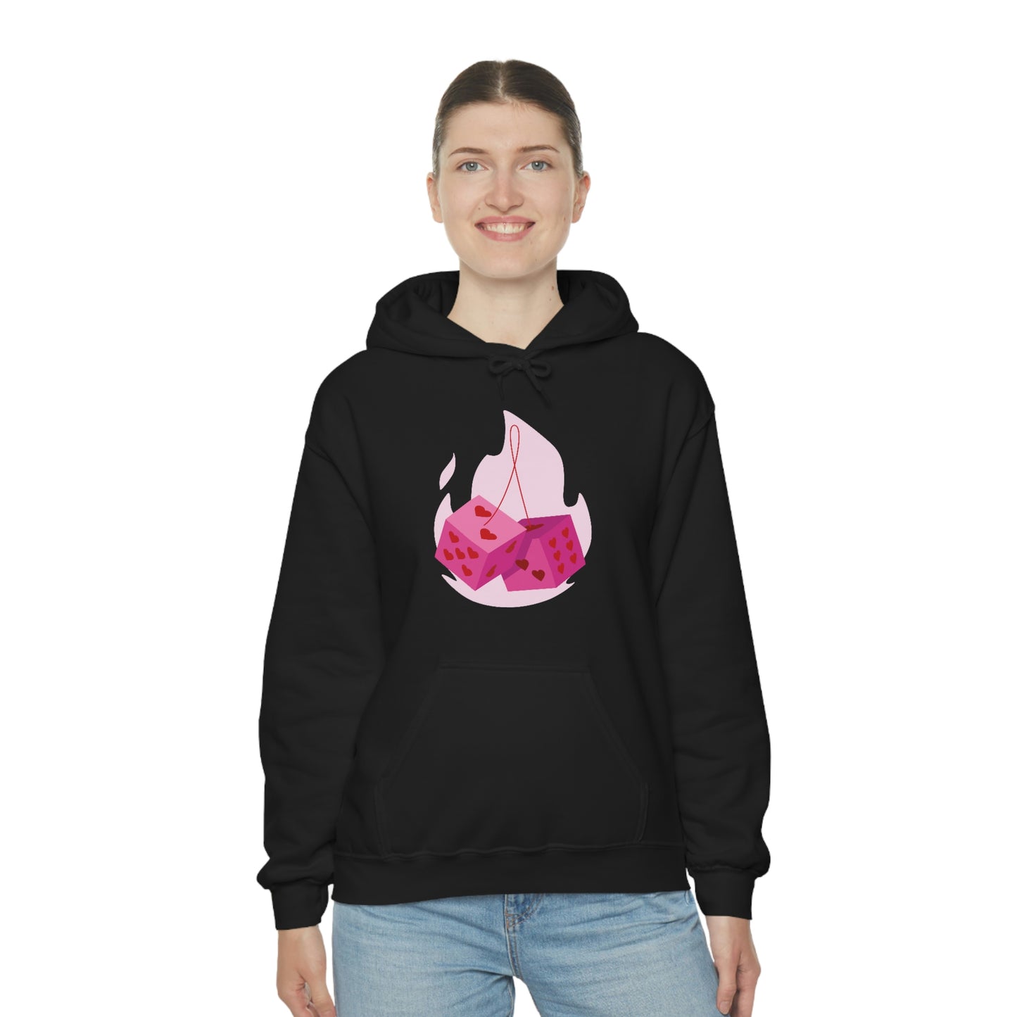 Dice Hearts Unisex Hooded Sweatshirt