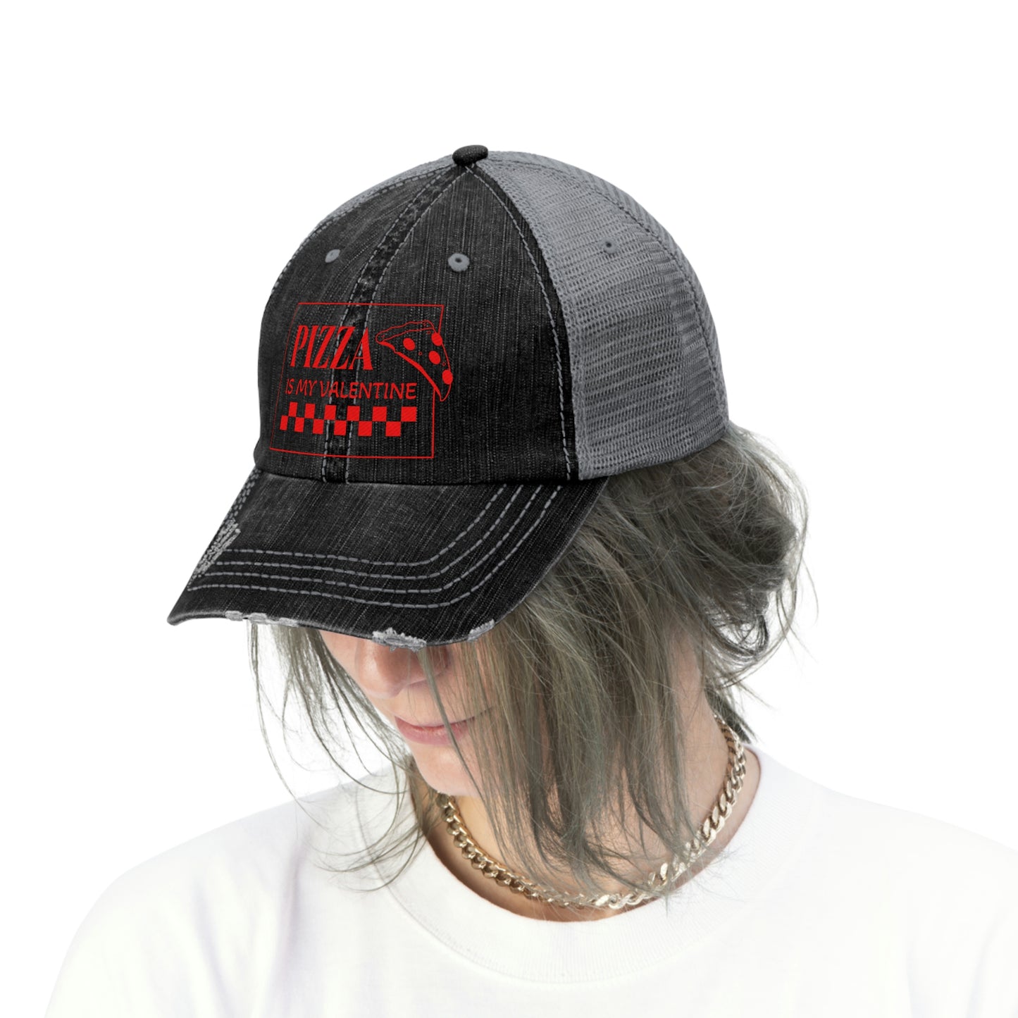 Pizza Is My Valentine Trucker Hat