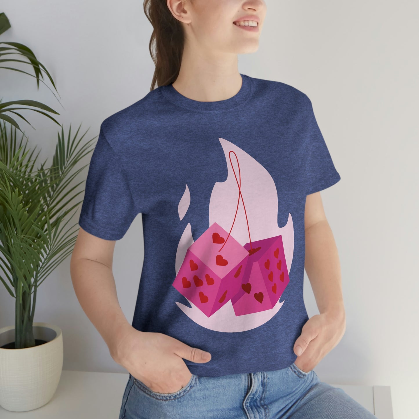 Dice Hearts Unisex Jersey Short Sleeve Tee