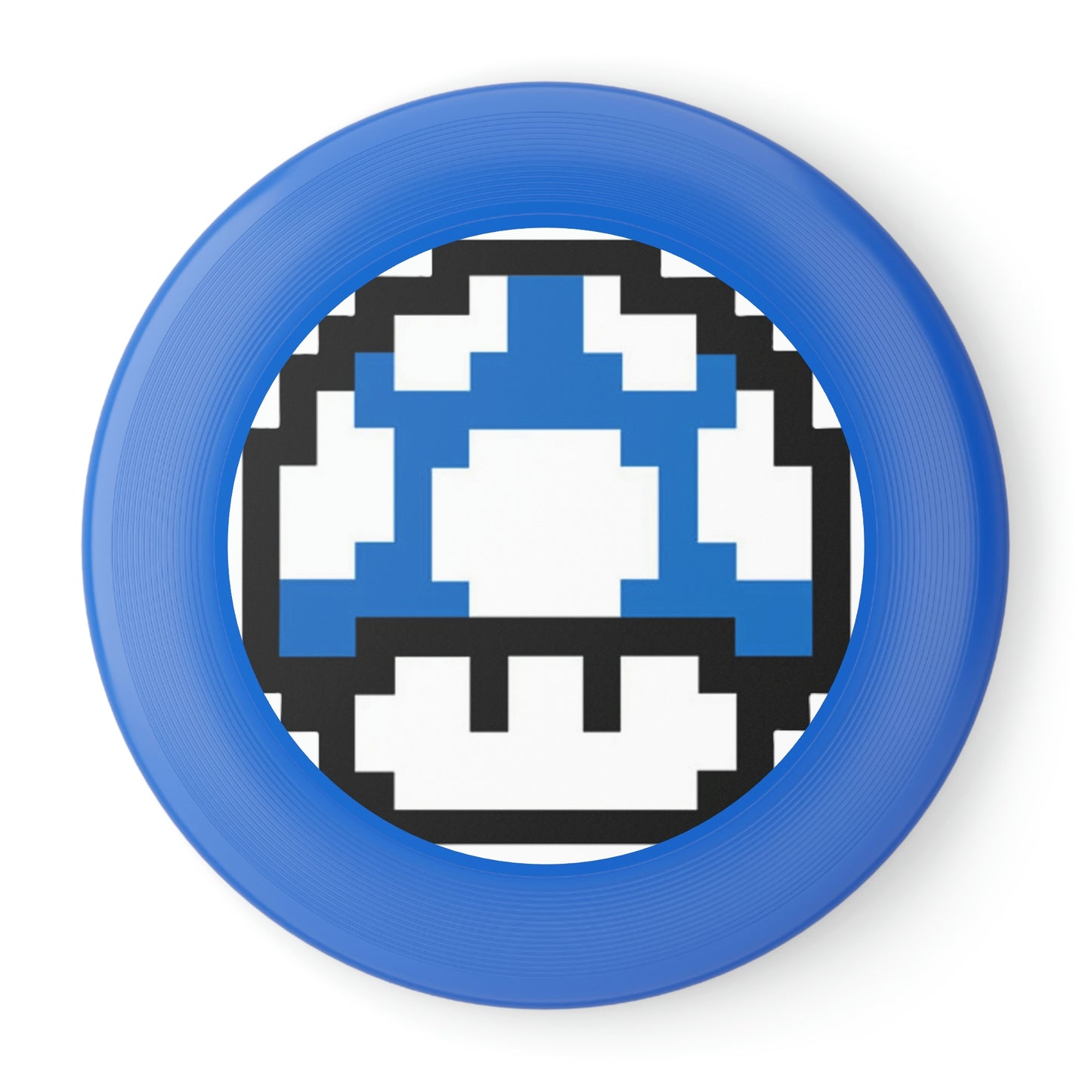 Blue 8 Bit Style Mushroom Wham-O Frisbee